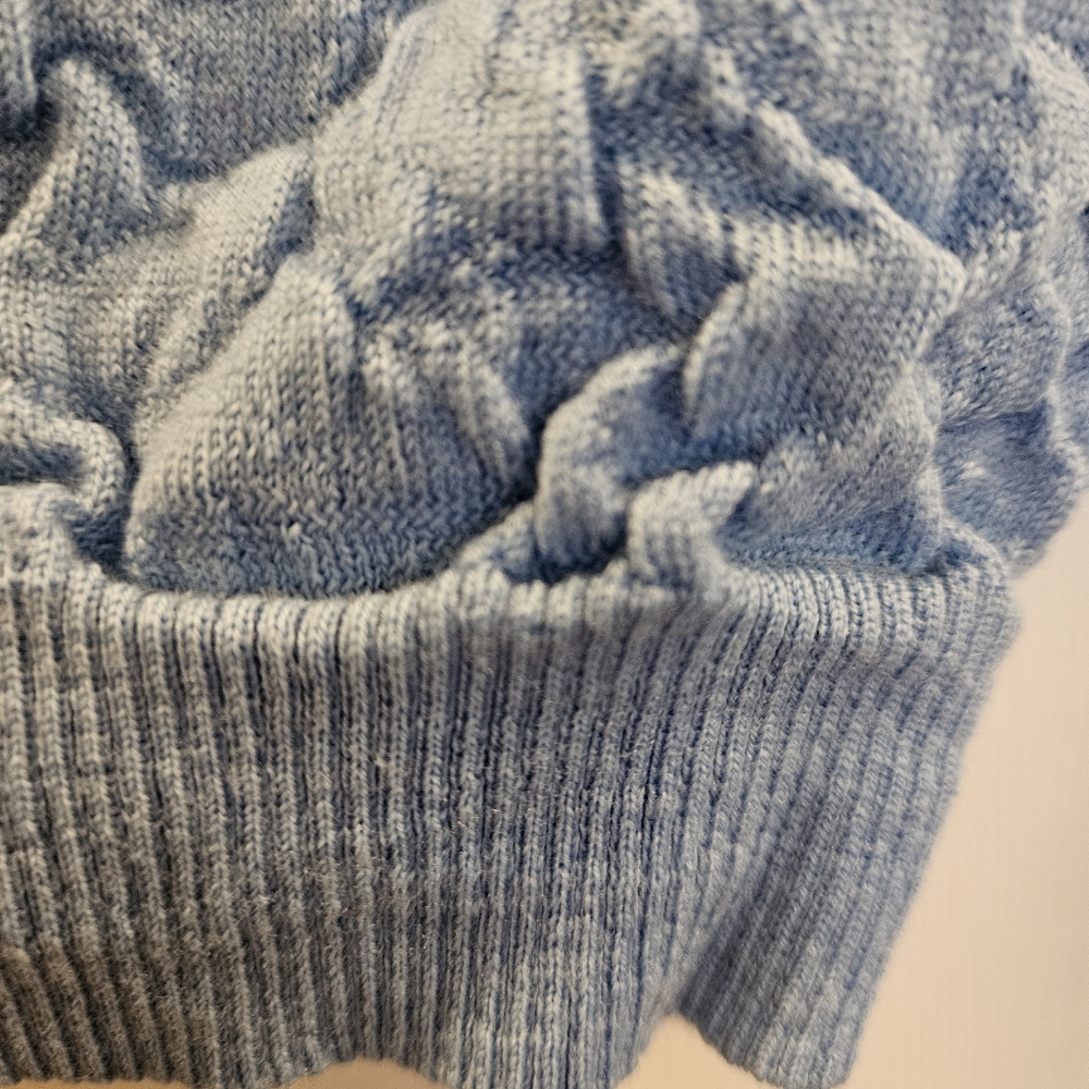 Versace baby blue ruched crop sweater - Picture 11 of 11